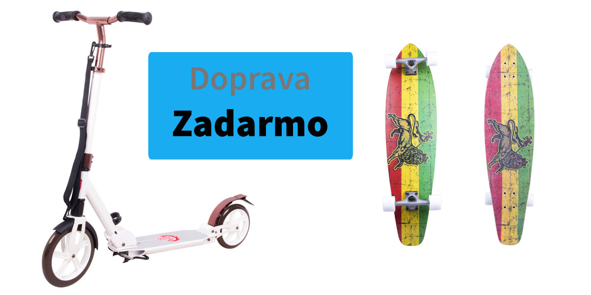 Doprava zadarmo na bicykle, korčule, kolobežky