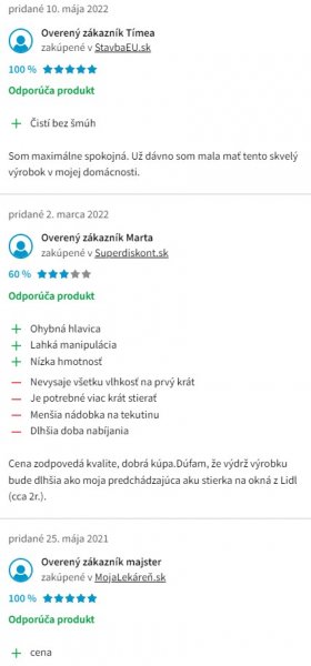 Recenzie a skúsenosti s čističom okien Vileda Windomatic Power