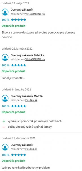 Recenzie a skúsenosti s infralampou Sanitas SIL 06