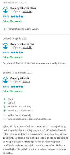 Recenzie a skúsenosti s parným čističom Eta 1264 Aquabelo