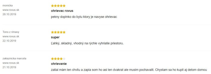 Recenzie a skúsenosti s teplovzdušným ventilátorom Rovus Keramický ohrievač s osciláciou