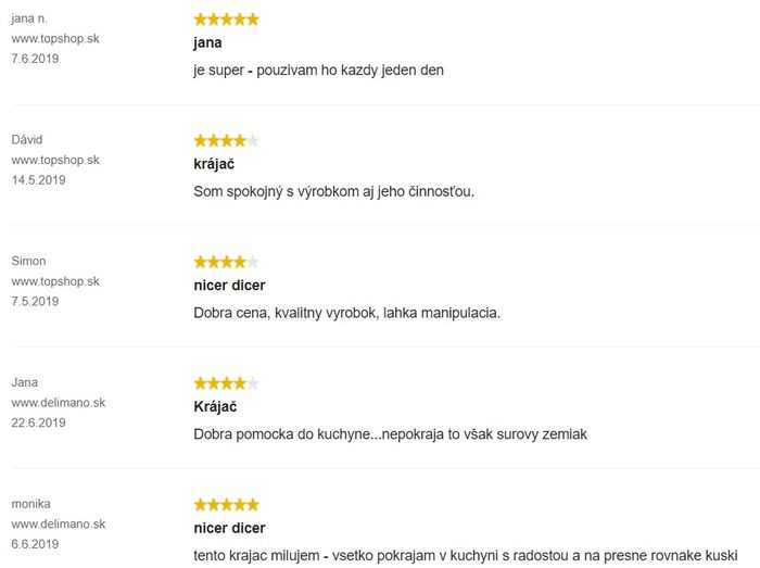 Recenzie a skúsenosti s krájačom Nicer Dicer Quick Delimano