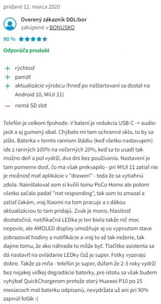 Recenzie a skúsenosti s fotomobilom Xiaomi Mi 9 6GB/128GB