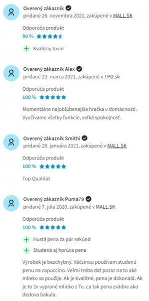 Recenzie a skúsenosti s napeňovačom mlieka ECG NM 216