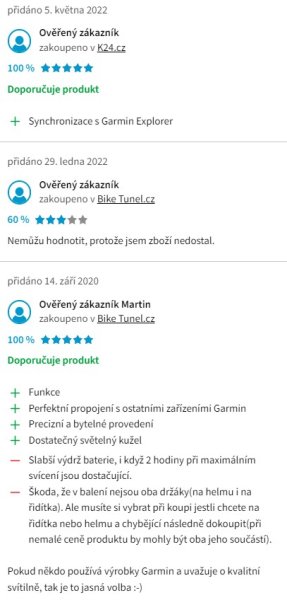 Recenzie a skúsenosti so svetlom na bicykel Garmin Varia UT 800