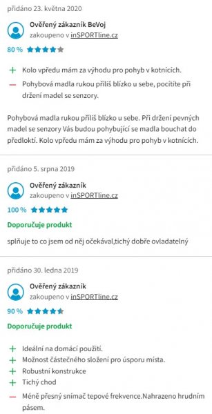 Recenzie a skúsenosti s eliptickým trenažérom inSPORTline Combre