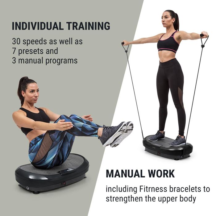 Vibračná plošina Klarfit Vibe 4DX s expandérmi