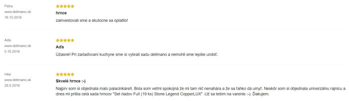 Recenzie a skúsenosti so Setom riadov Full (19 ks) Stone Legend CopperLUX