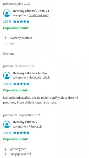 Recenzie a skúsenosti s odsávačkou hlienov Arianna Baby Vac 2