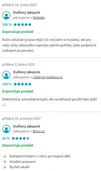 Recenzie a skúsenosti s 2-fázovou manuálnou odsávačkou Medela Harmony