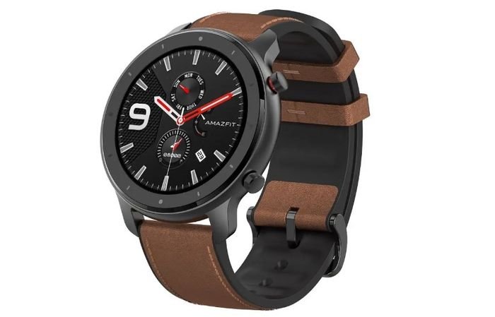 Inteligentné hodinky Xiaomi Amazfit GTR 47 mm s hnedým remienkom