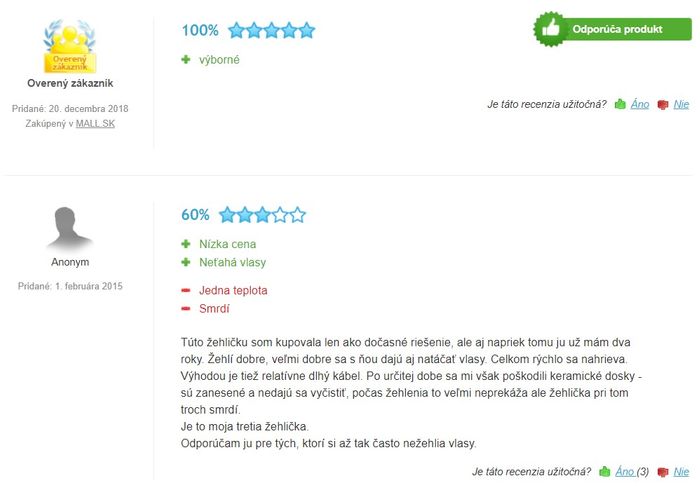 Recenzie a skúsenosti so žehličkou na vlasy Sencor SHI 131