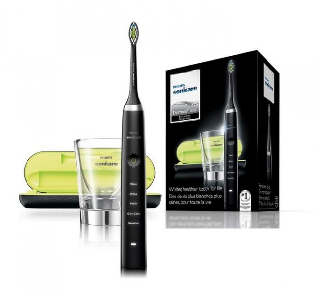 Sonická zubná kefka Philips Sonicare DiamondClean Black HX9352/04 sa nabíja cez USB port alebo nabíjaciu stanicu