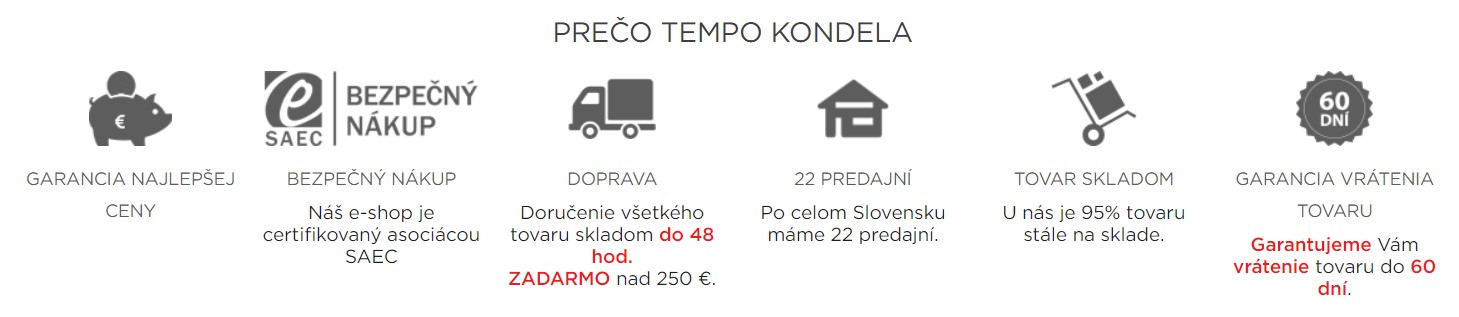 Výhody nakupovania v obchode temponabytok.sk