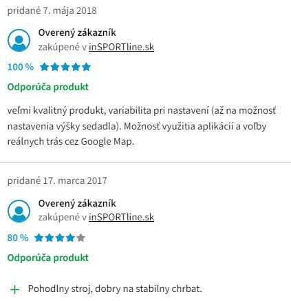 Recenzie a skúsenosti s rotopedom inSPORTline inCondi R60i