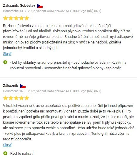 Recenzie a skúsenosti s plynovým grilom Campingaz Attitude 2go