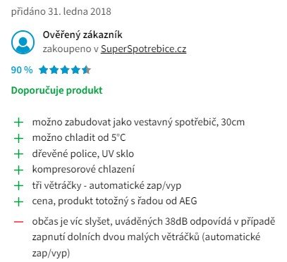 Recenzie a skúsenosti s vinotékou AEG SWB63001DG