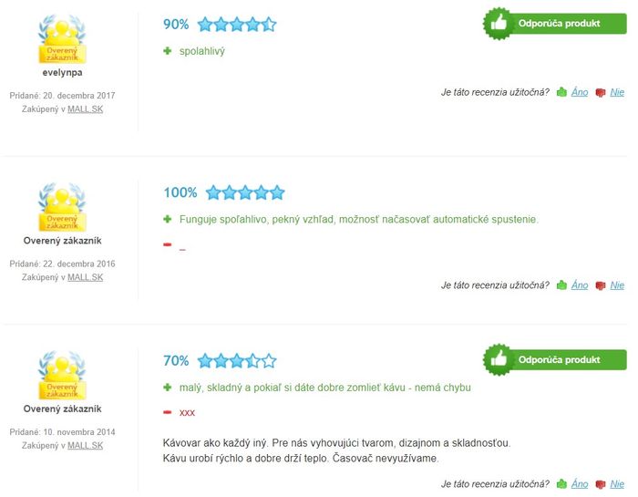 Recenzie a skúsenosti s kávovarom ETA 3174 Inesto