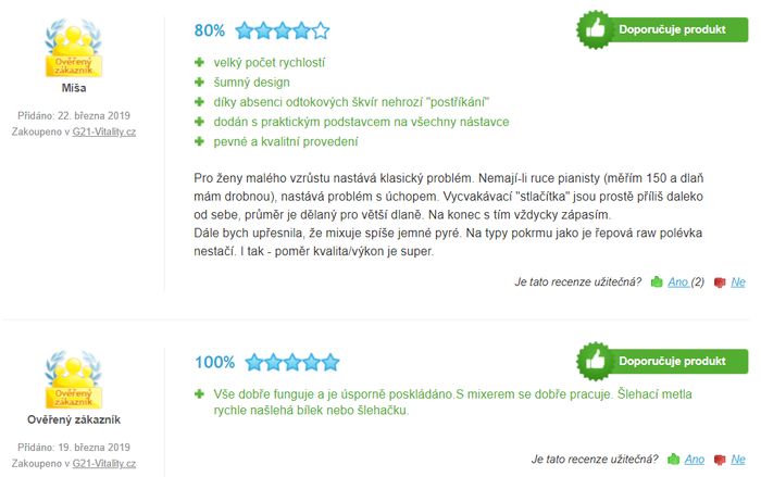Recenzie a skúsenosti s G21 VitalStick