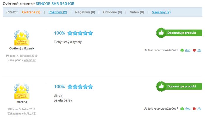 Recenzie a skúsenosti s tyčovým mixérom Sencor SHB 5601GR