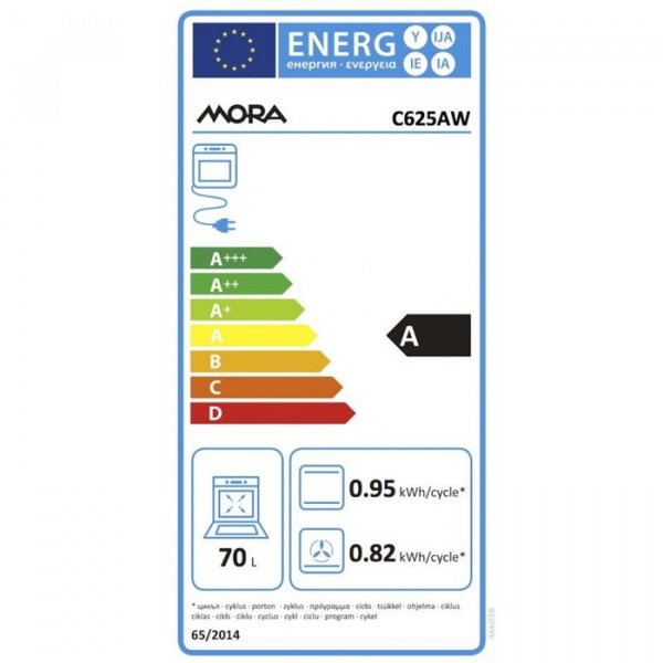 Mora C 625 AW energetický štítok