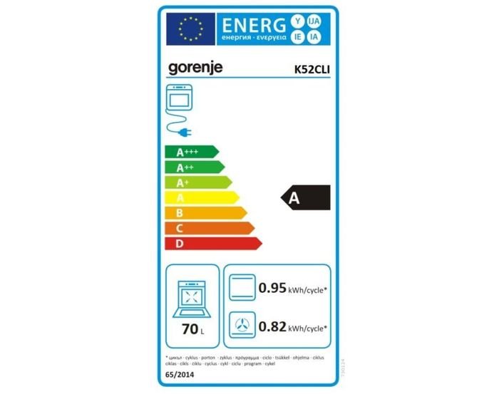 Gorenje K 52 CLI energetický štítok