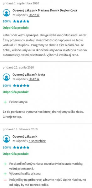 Skúsenosti a recenzie s umývačkou riadu Gorenje GV64161