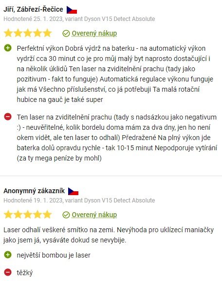 Recenzie a skúsenosti s tyčovým vysávačom Dyson V15 Detect Absolute