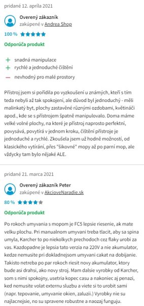 Recenzie a skúsenosti s tyčovým vysávačom Kärcher FC 5