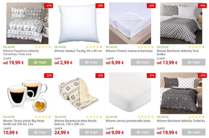 Black Friday 4home – zlacnená posteľná bielizeň