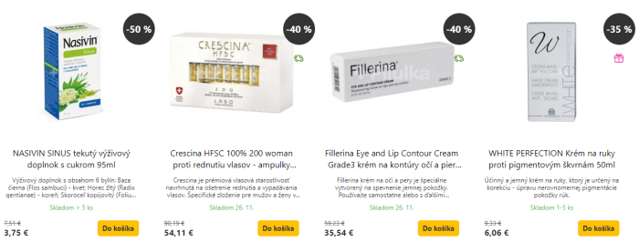 Black Friday Pilulka – zlacnené kozmetické produkty