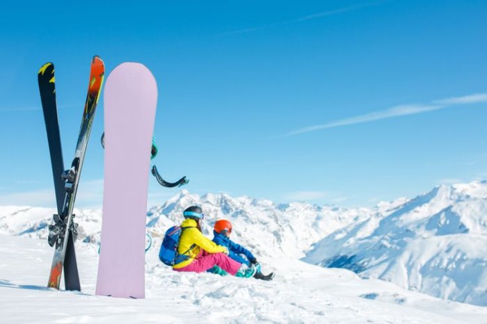Snowboard versus lyže