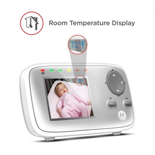 Sledovanie teploty v miestnosti pomocou detskej pestúnky Motorola MBP 482