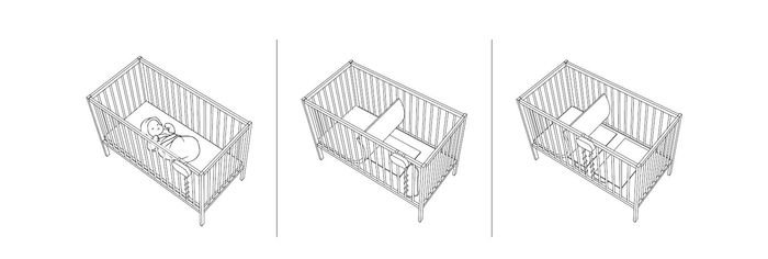 Baby Control Digital BC-200 umiestnenie do postieľky