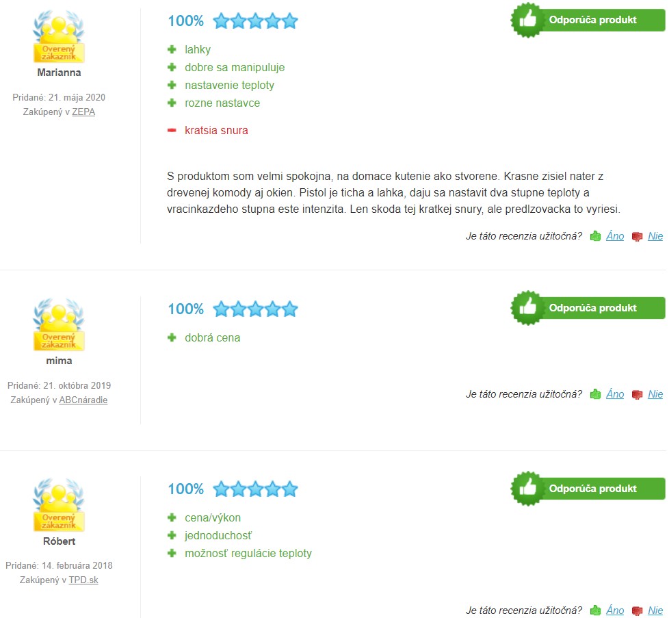 Recenzie a skúsenosti s teplovdzušnou pištoľou Extol Premium 8894801 HG 20 ET