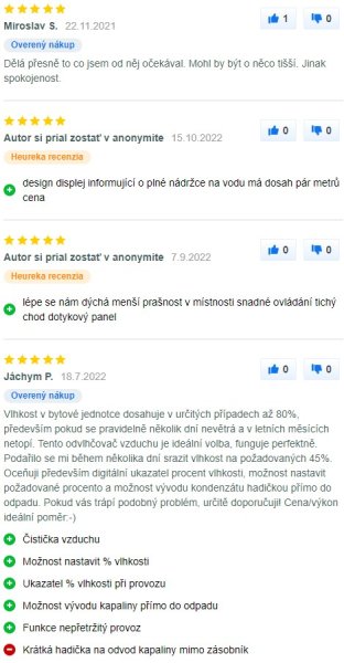 Recenzie a skúsenosti s odvlhčovačom vzduchu TrueLife DH5 Touch