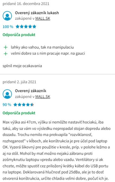 Recenzie a skúsenosti s chladiacou podložkou Yenkee YSN 210