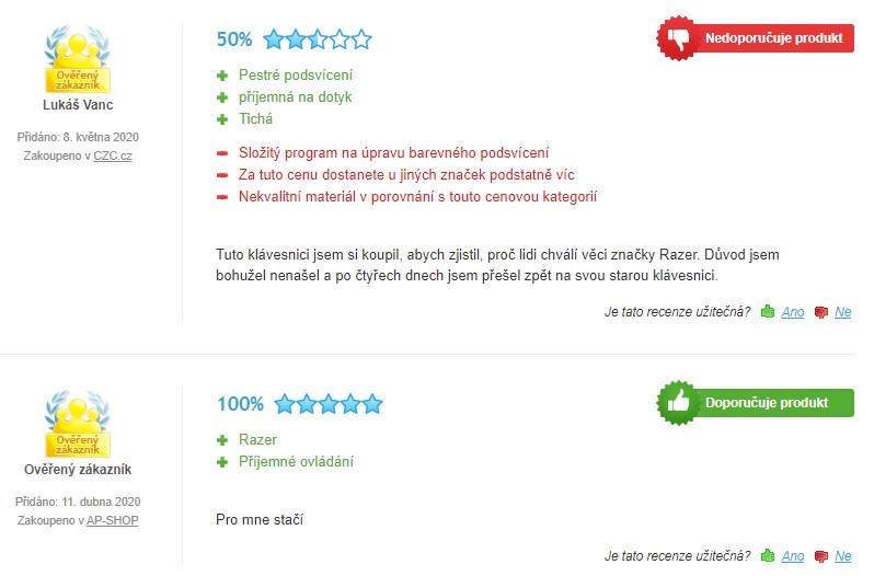 Recenzie a skúsenosti s hernou klávesnicou Razer Cynosa Lite RZ03-02740600-R3M1