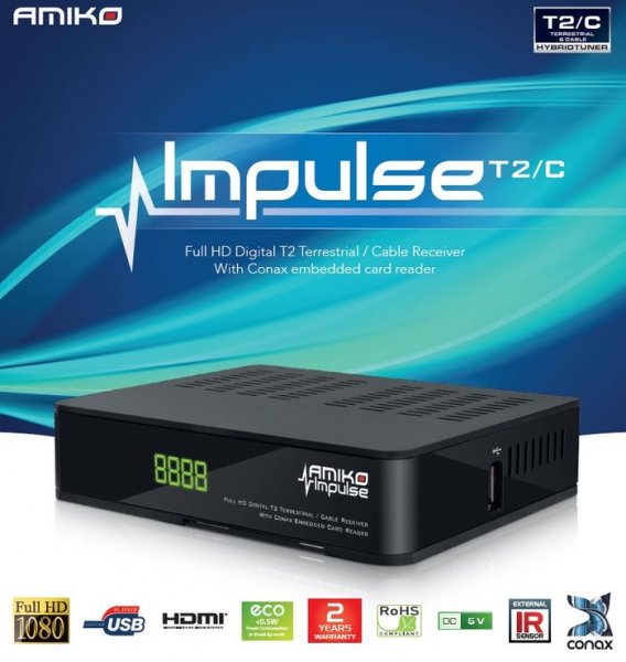 Set-top box Amiko Impulse T2 recenzia