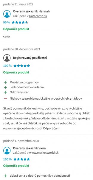 Recenzie a skúsenosti s domácou pekárňou Tefal PF 611838