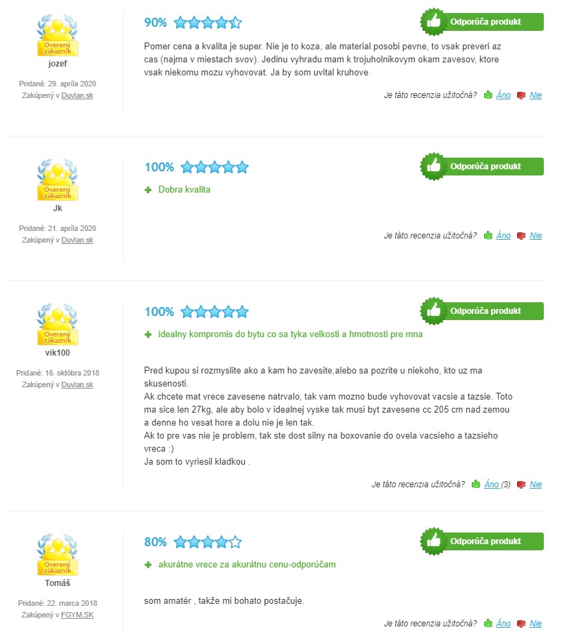 Recenzie a skúsenosti s boxovacím vrecom https://www.spotrebitelskytest.sk/viac/magazin/2579