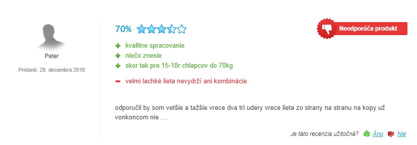 Recenzie a skúsenosti s boxovacím vrecom Master 120 cm