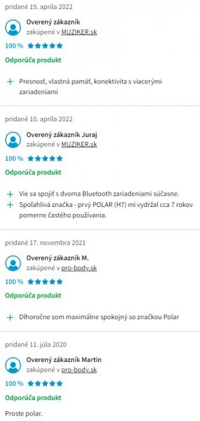 Recenzie a skúsenosti s hrudným pásom Polar H10