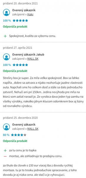 Recenzie a skúsenosti so strešným boxom Hakr Magic line 320