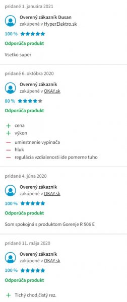 Recenzie a skúsenosti s elektrickým krájačom Gorenje R 506 E