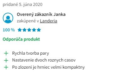 Recenzie a skúsenosti s parným hrncom ETA Calderon II 1134 90010