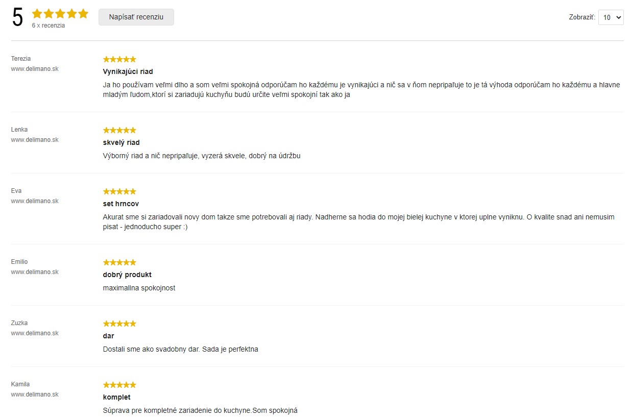 Recenzie a skúsenosti so setom riadov Delimano Grande FiveStar Legend