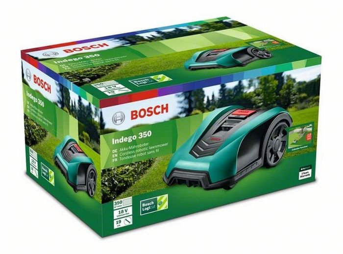 Balenie robotickej kosačky Bosch Indego 350