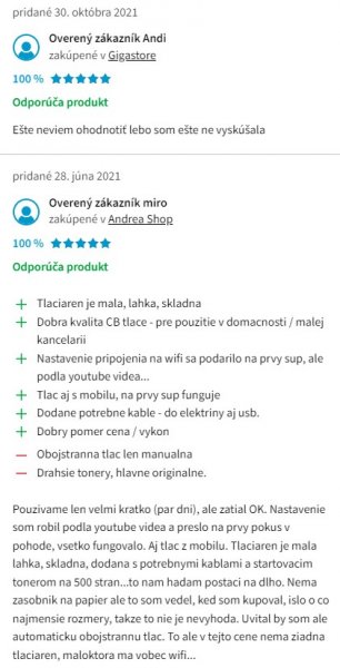 Recenzie a skúsenosti s tlačiarňou HP Laser 107w