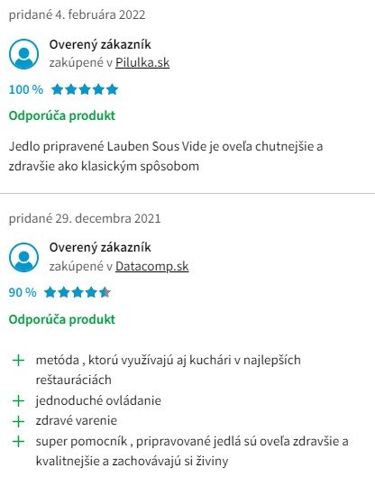 Recenzie a skúsenosti s varičom Lauben Sous-Vide Stick SV01